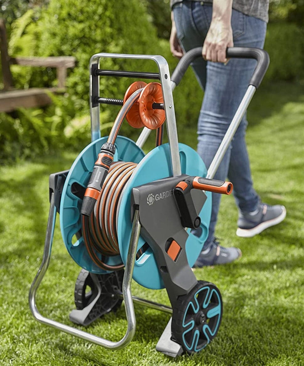 Hose Cart with Easy Hose Guide, Including 65 ft ½” Hose