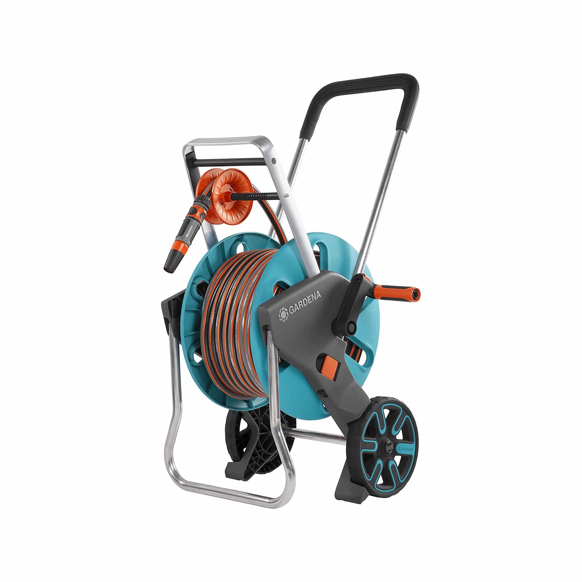 Hose Cart with Easy Hose Guide, Including 65 ft ½” Hose