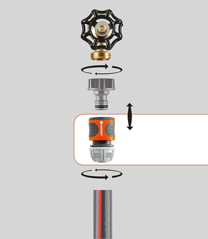 Tap End Connector + Water Stop (5/8")