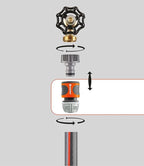 Hose Connector 13 mm (1/2")- 15 mm (5/8")