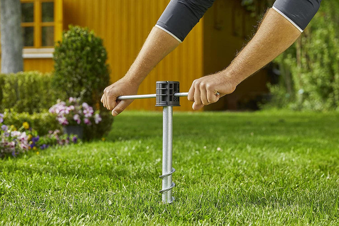 GARDENA 66 Foot Auto Retractable Hose Reel on Metal Spike Gardena