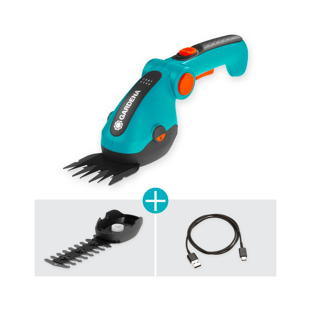 Gardena 9856-25 Cordless Battery Grass Shears - For Lawn Edges & Small Shrubs, 80 Min Runtime